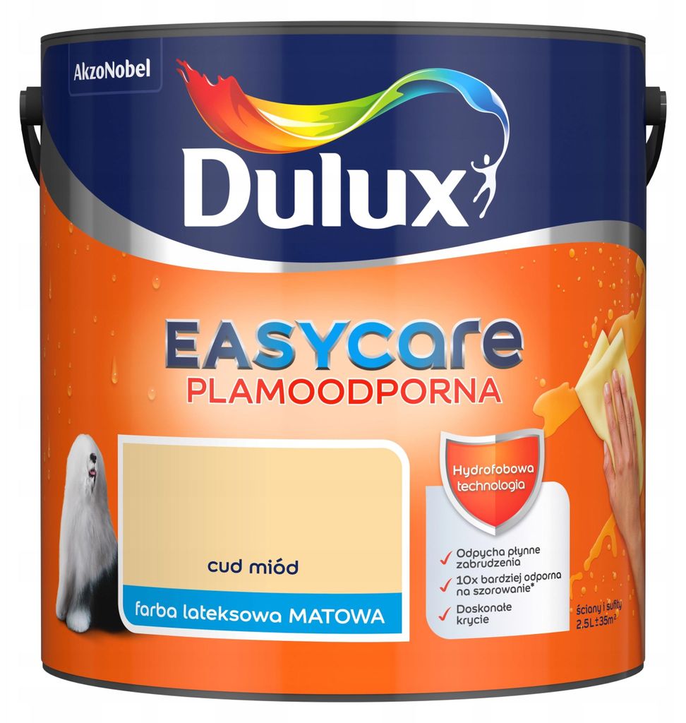 Latex-Wandfarbe Innen matt, Miracle Honey, schmutzabweisend, 2,5 L