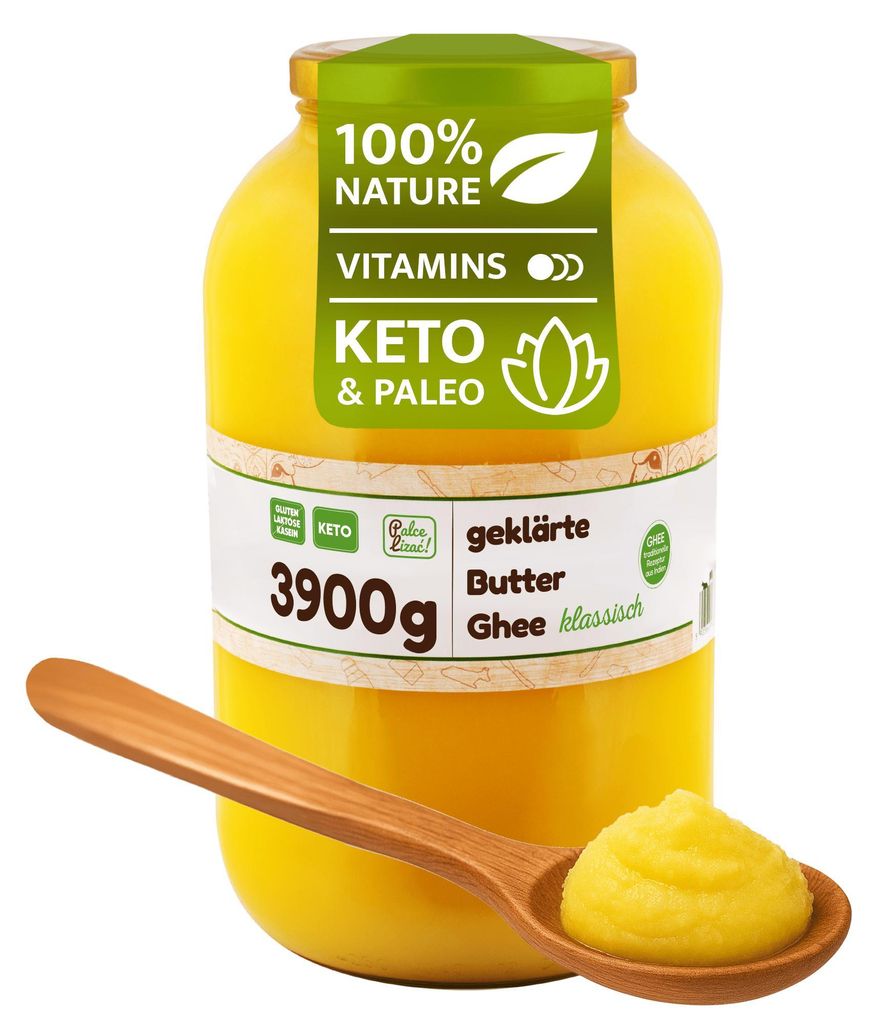 PALCE LIZAĆ Ghee Butter 3900 g Geklärte | Ayurveda, Laktosefrei, Glutenfrei | Butterreinfett, nur aus der Milch von Weidekühen, Keto
