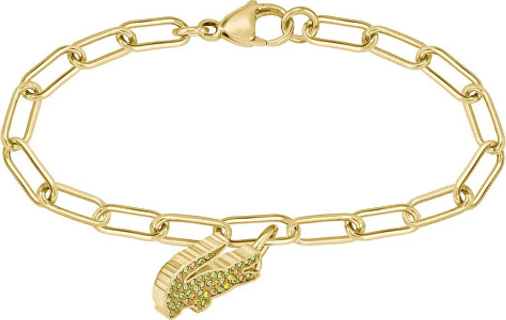 Bracelet femme plaqué or cristaux colorés crocodile 2040363 chic