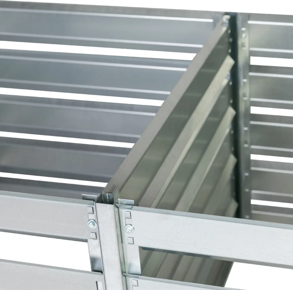 Module de compostage robuste 704L Timbela M800A - Acier gris 91x91 cm