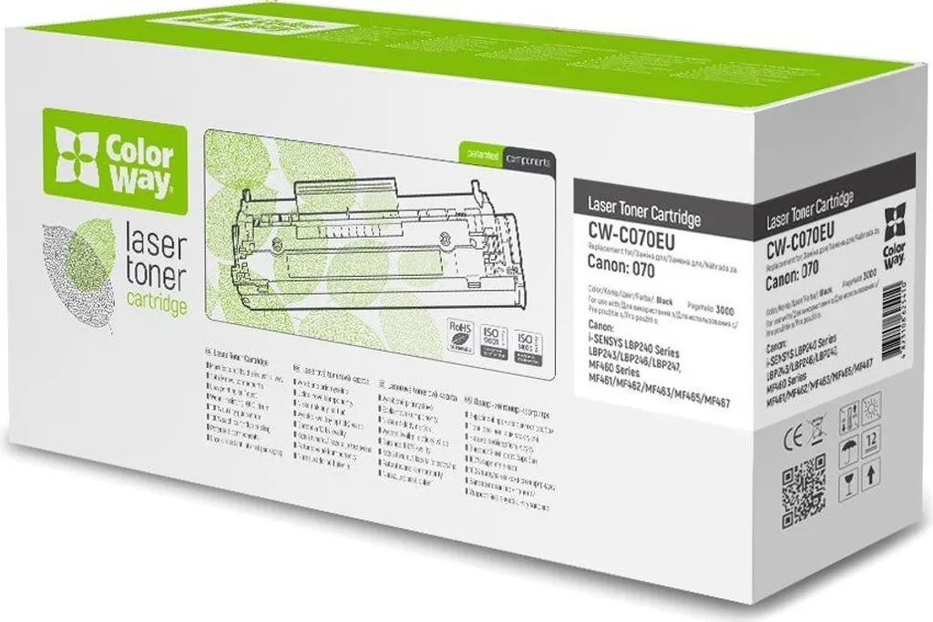 Cartouche toner laser COLORWAY alternative pour CANON 070 Noir