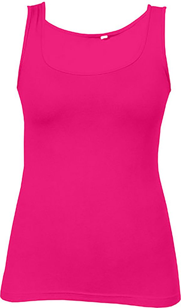 Single-Jersey Tank Top Damen, Pink, M