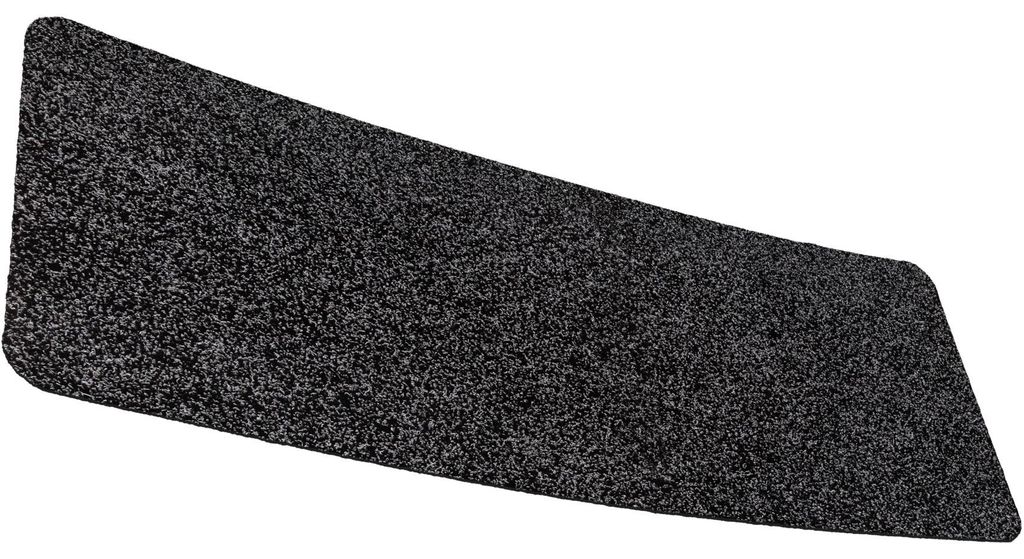 Schuhplatz POET Schuhparkplatz schmal Schmutzfangmatte Unifarben 25x60cm Kräusel Schwarz Robust