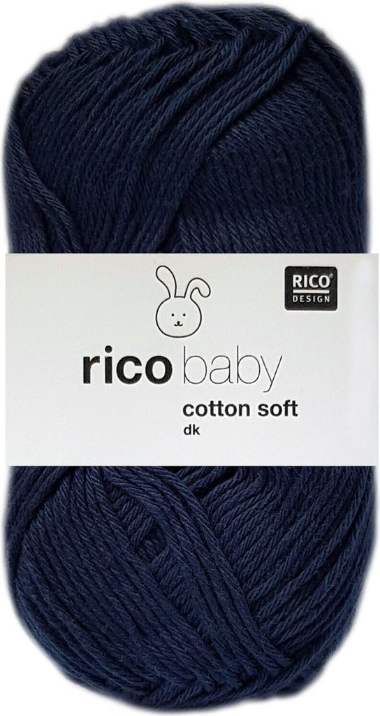 50 Gramm Rico Baby Baumwolle Soft dk 37 Marine Produktbild 