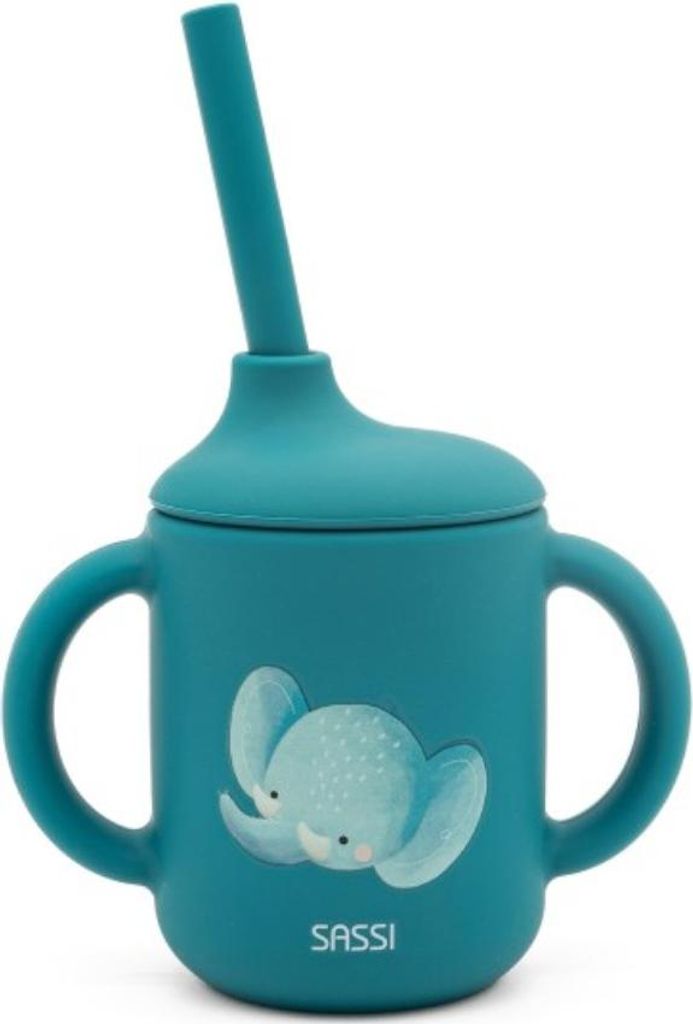 Silikontasse mit Schlauch Elefant / Sassi