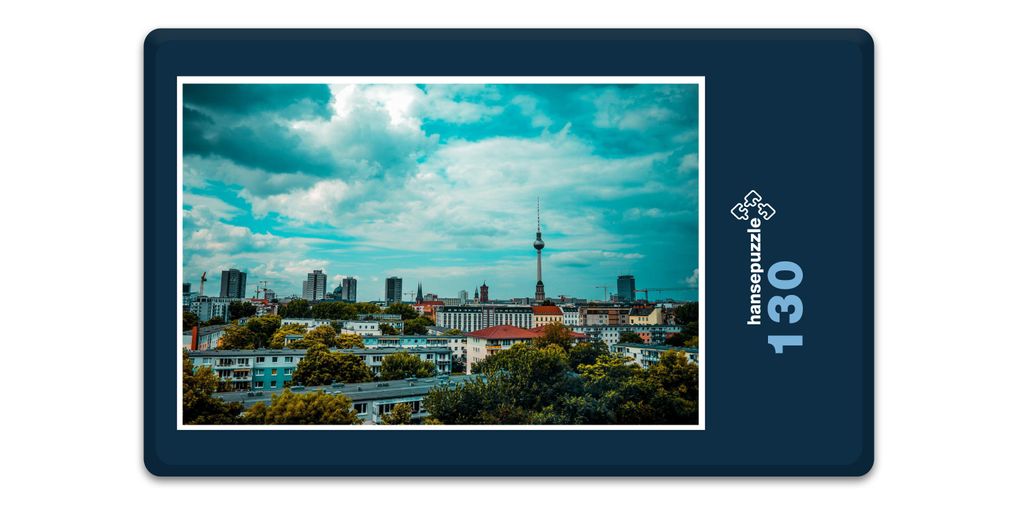 hansepuzzle 18183 - Berlin Puzzle, 130 Teile, Gebäude, 28,7 x 20,0cm mit hochwertiger Aufbewahrung, Kartonbox und wiederverschließbarem Beutel