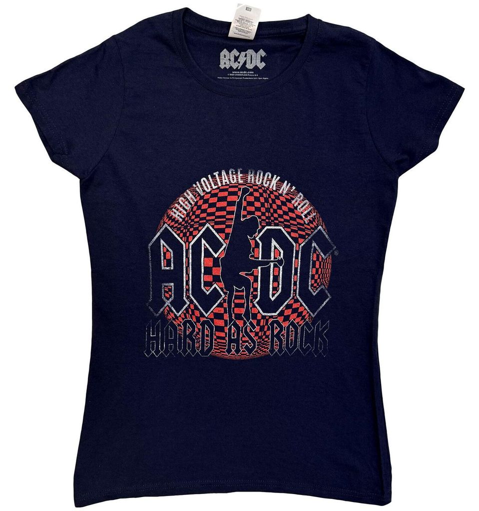 AC/DC Hard As Rock Navy Blue L Dámske Tričko Obrázok produktu 