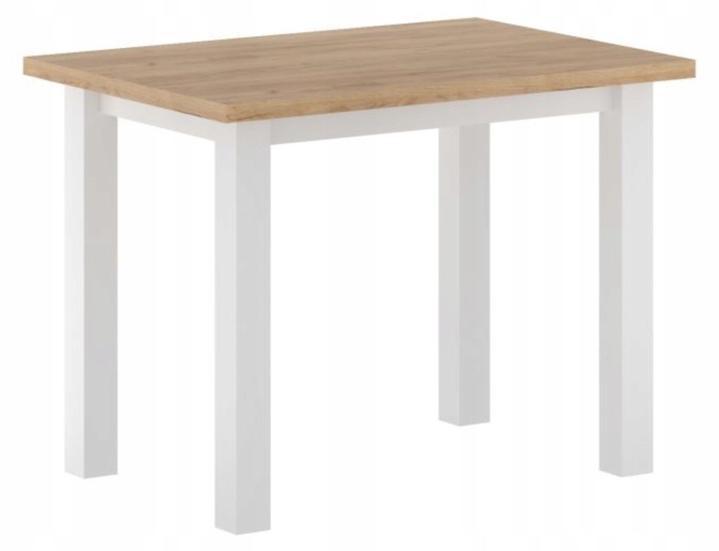 Malý jídelní stůl 70x100 cm ARNULF - zlatý dub craft / bílý Obrázek produktu 