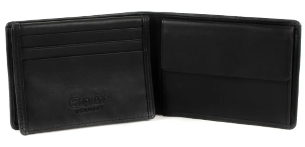 Portafoglio Esquire Logo Wallet Black | Protezione RFID e Sicurezza