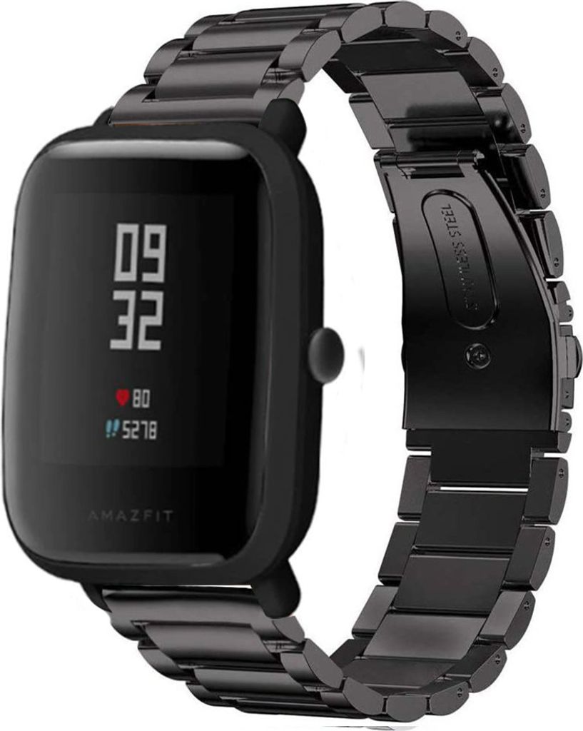 Strap-it Titanarmband - Kompatibel mit Amazfit Bip Armband Ersatzarmband Edelstahl - Titanium - Hochwertiges Material - für Smartwatch 20mm Armban...