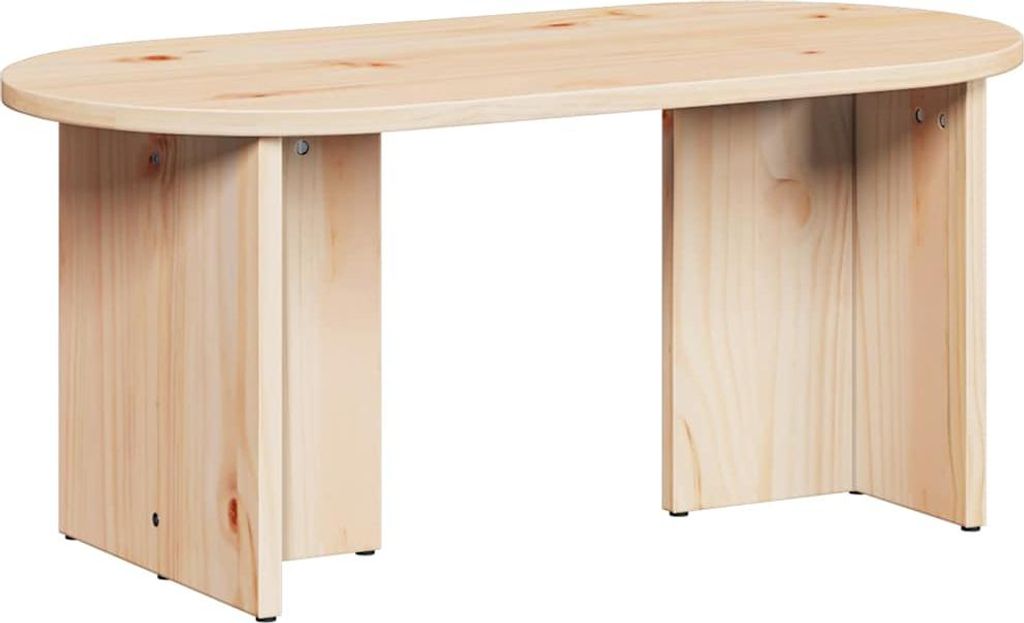 SYFAX Couchtisch Natur 80 x 39,5 x 35 cm Massivholz Kiefer