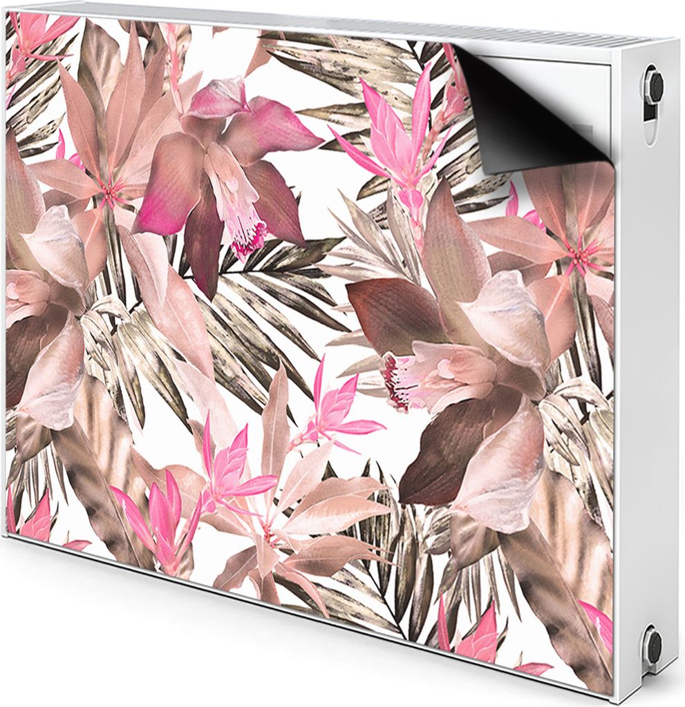 Magnet Heizkörperverkleidung Heizkörper-Abdeckung Heizung Heizkörper 110x60 cm - Tropische Blume