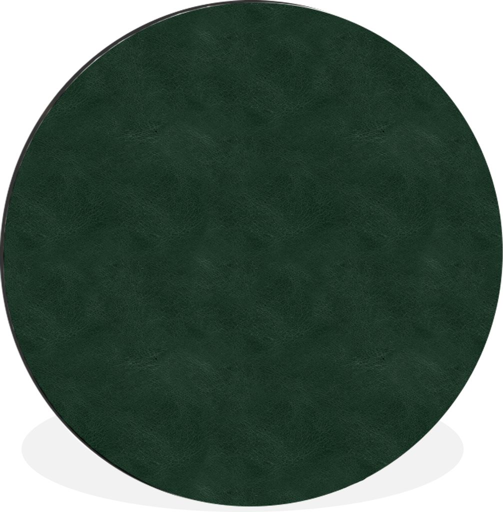MuchoWow Aluminium Wandkreis Leder - Grün - Tierhaut Ø 30 cm Wanddeko Modern Wohnzimmer - Wand Bild - Wohnzimmer - Runde Bilder - Alubilder - K...