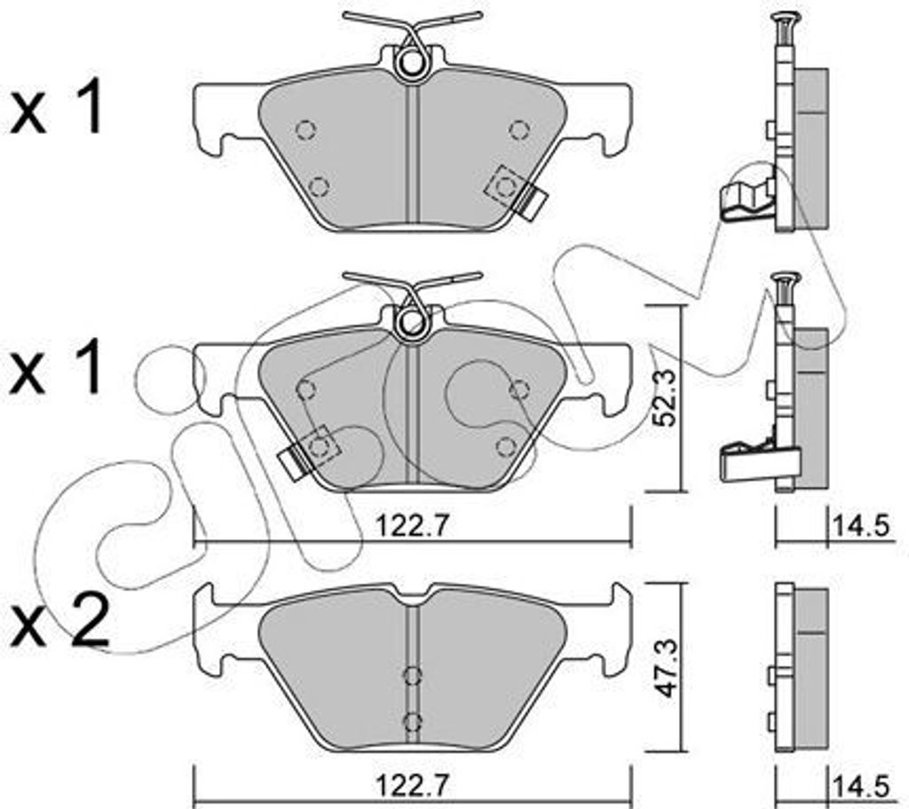 CIFAM Bremsbeläge Satz Hinten Bremsklötze für SUBARU XV (GT) 822-1087-0