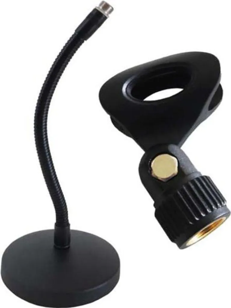 Asta Microfono da Tavolo Keepdrum SH01: Robusta Base in Ghisa e Clip Inclusa