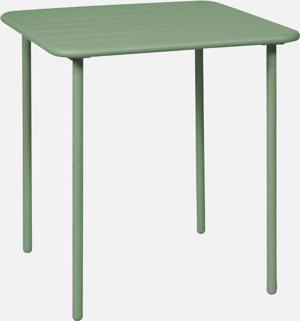 sweeek - Gartentisch aus Stahl 2 Plätze - Grün Produktbild 