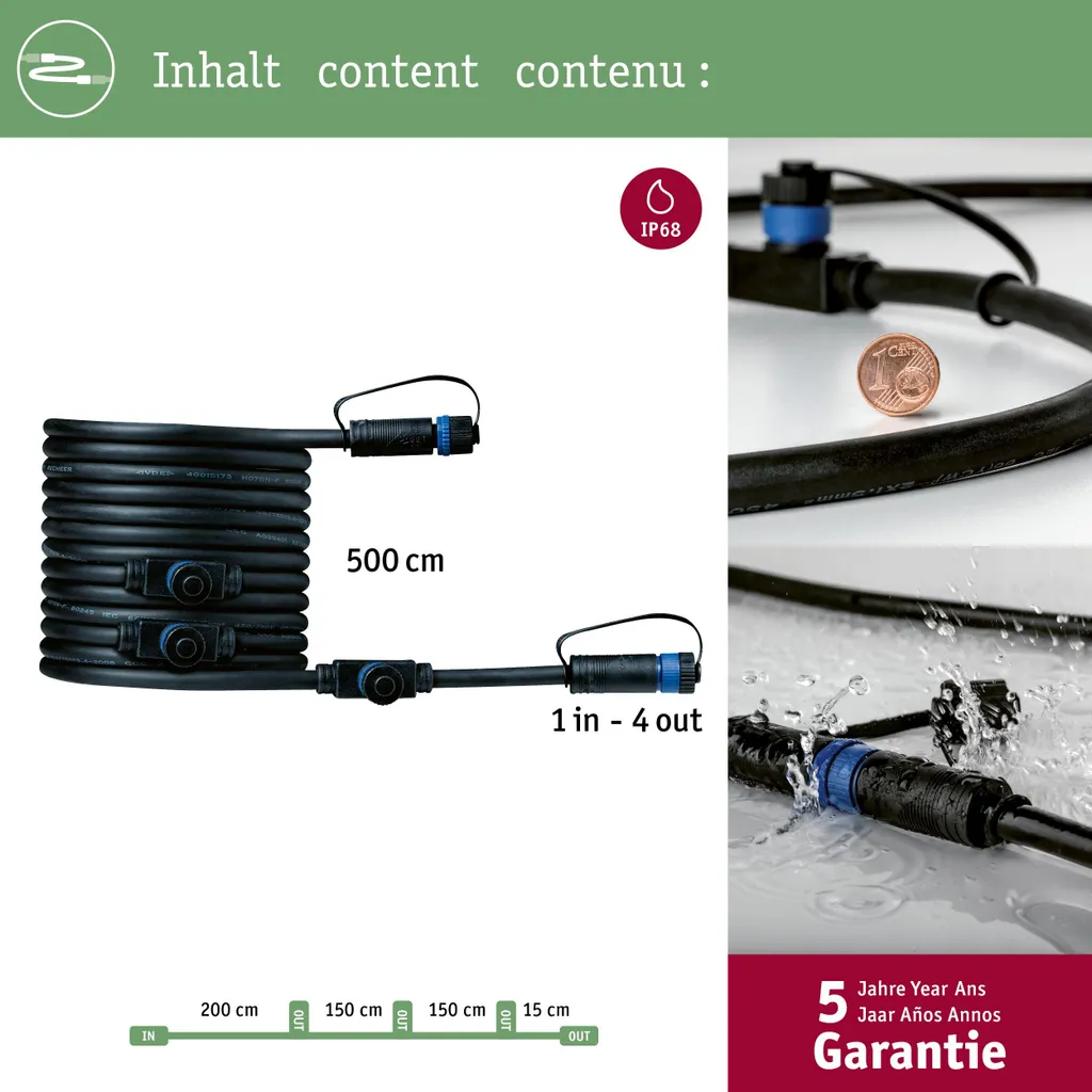 Cavo Paulmann Plug & Shine 5m 4 uscite - 4