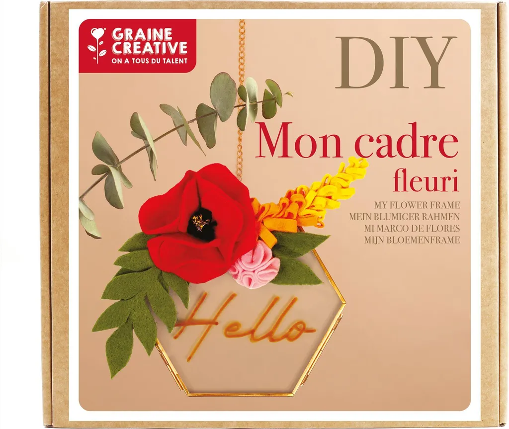 Kit DIY Déco Cadre Fleuri Graine Creative - Activité Manuelle Fleurs