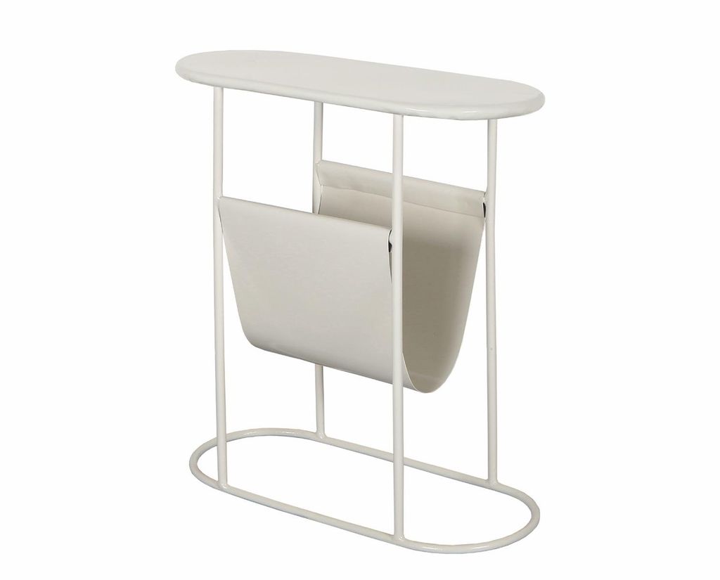 Couchtisch Brix 53,5 x 24 x 57,5 cm Stahl Weiß