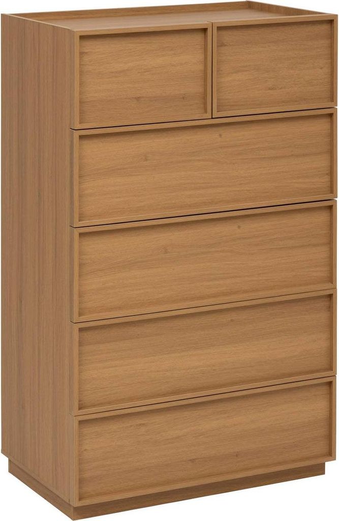 Hohe kommode framy 6 schubladen dunkles holz - 5 five simply smart