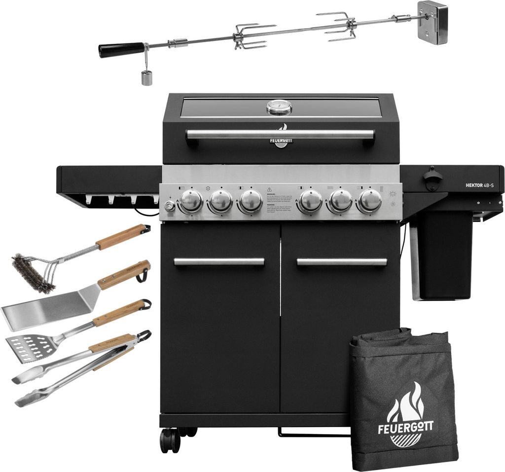 Feuergott Gas-Grillstation Hektor 4B-S All Inclusive mit Produktbild 