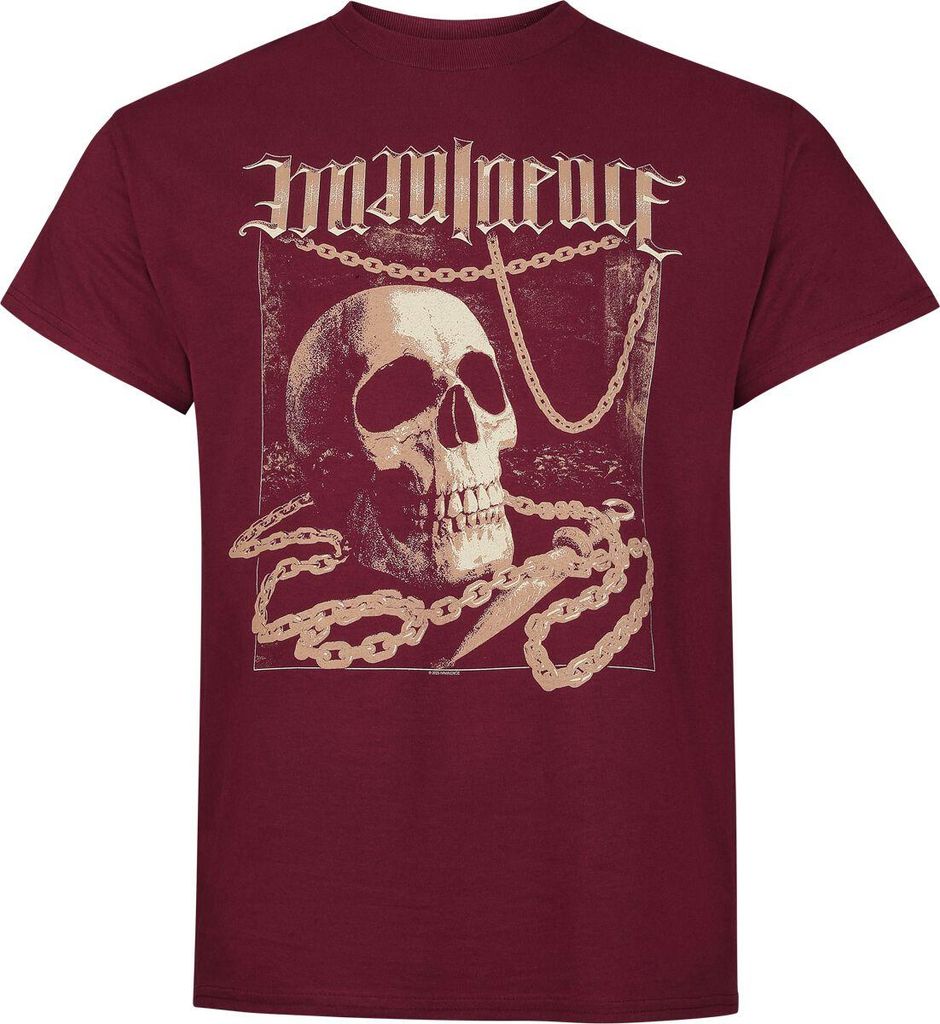 Imminence T-Shirt Herren Skull dunkelrot Band-Merch, Bands 100% Baumwolle S