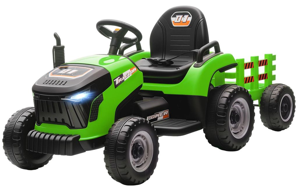 AIYAPLAY Elektrischer Kinder Traktor 3-Gang mit Anhänger, 2 Produktbild 