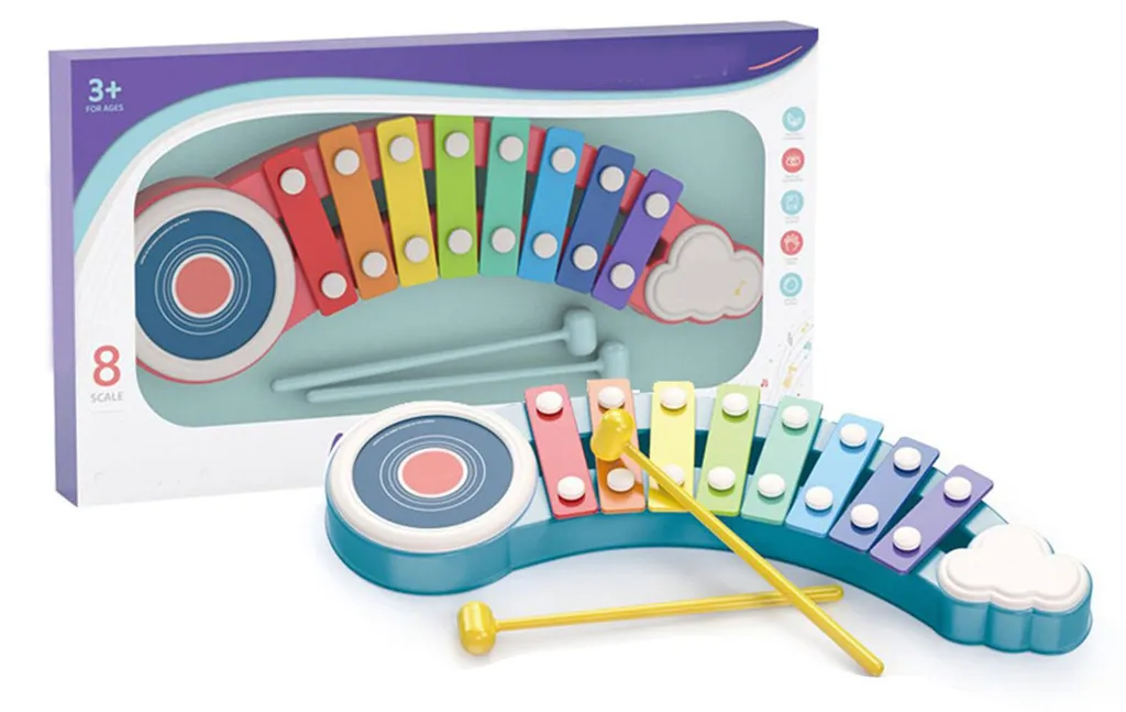 Piano multifonctionnel à touches colorées, cadeau musical pour enfant