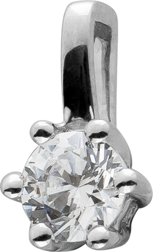 Diamant Anhänger Weißgold 585 14K Solitär Brillant 0.20ct