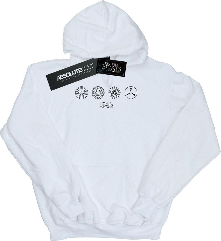 Fantastic Beasts - Kapuzenpullover für Herren BI9661 (S) (Weiß)
