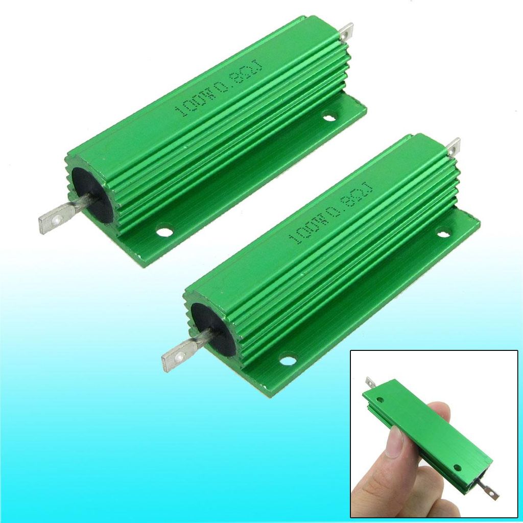 2 Stš¹ck Grš¹n Aluminium Geh?use Drahtwiderst?nde 100W 0,8 Ohm 5% de