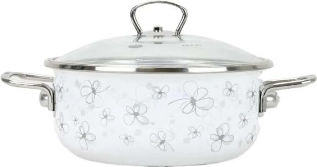 Casseruola BELIS Premium Bianco 16cm 1.25l - Pentola Smalto Induzione