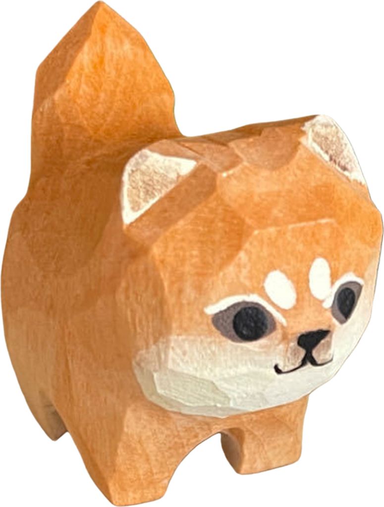 Holzgeschnitzte Hund-Katzen-Figur, handgefertigt, Holzschnitzerei, Kunst, kleine Tierstatue, Skulptur, Home Office, Schreibtisch-Dekoration, Ornament