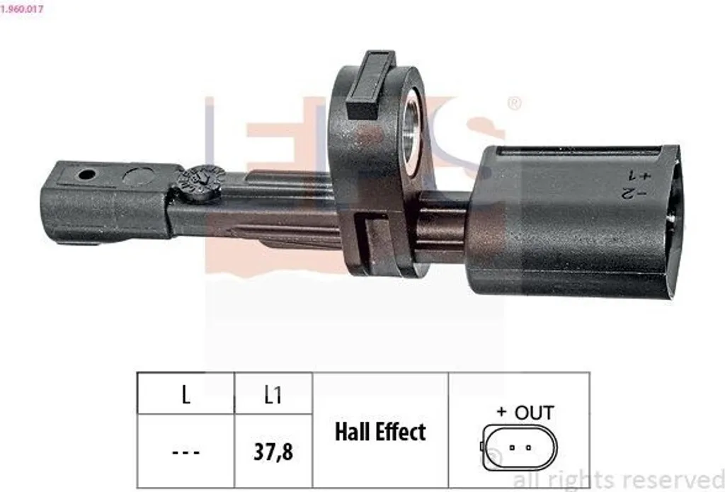 Sensore EPS ABS velocità ruota per VW Golf VII hatchback (5G1, BQ1, BE1, BE2) 1.960.017