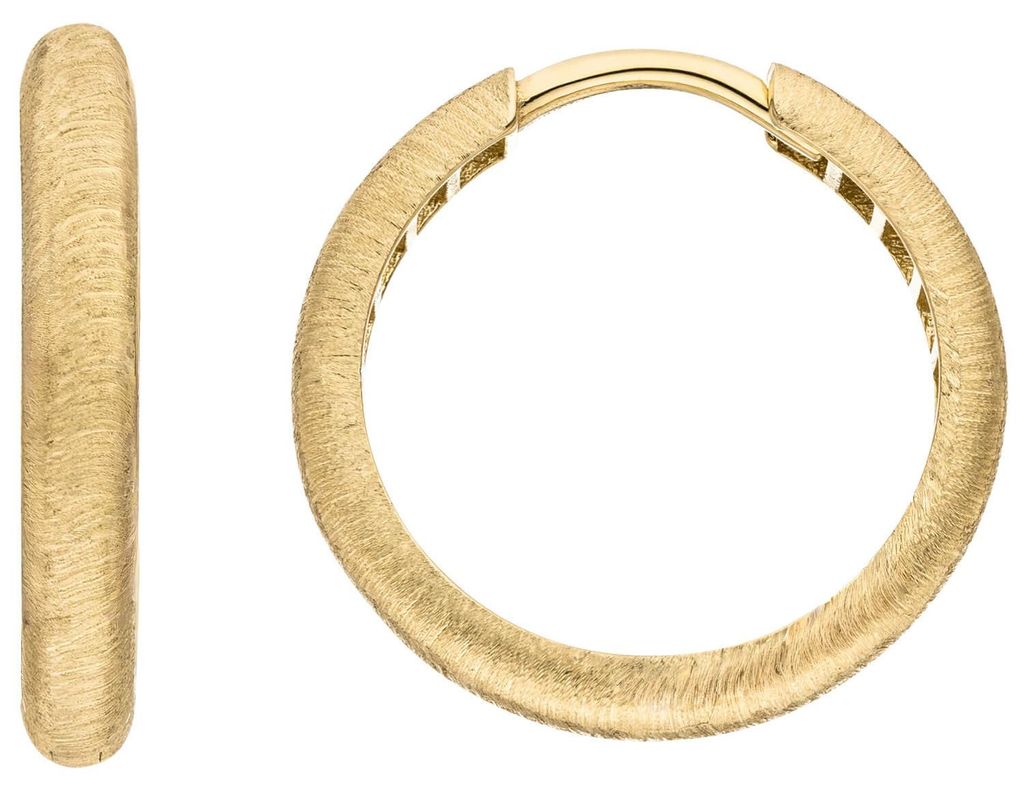 Ohrringe Creolen aus 333 Gold Gelbgold 18,4x2,9mm Goldcreolen mattiert