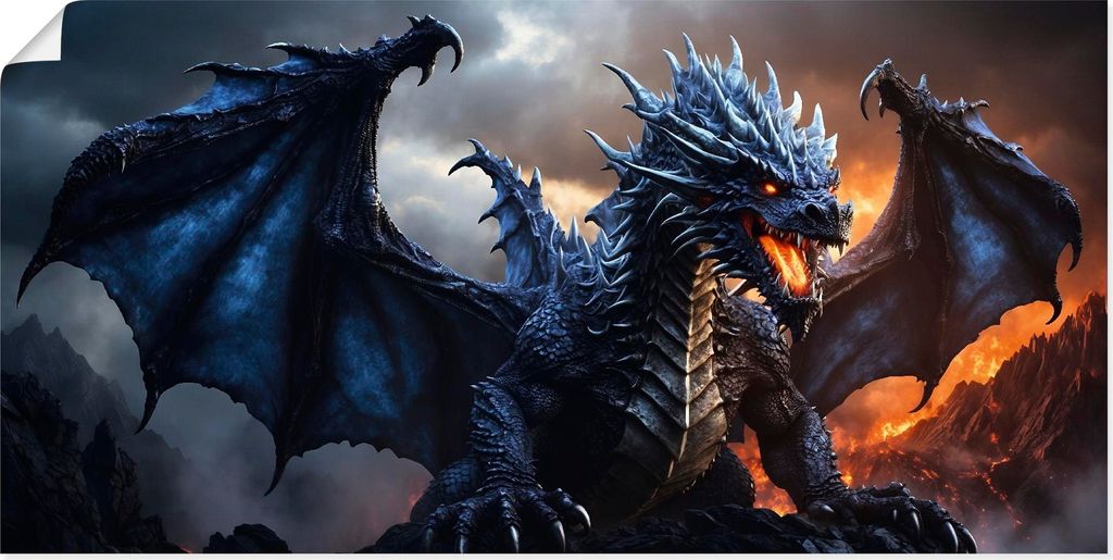ARTland Poster Im Reich des Drachen IX Größe: 100x50 cm