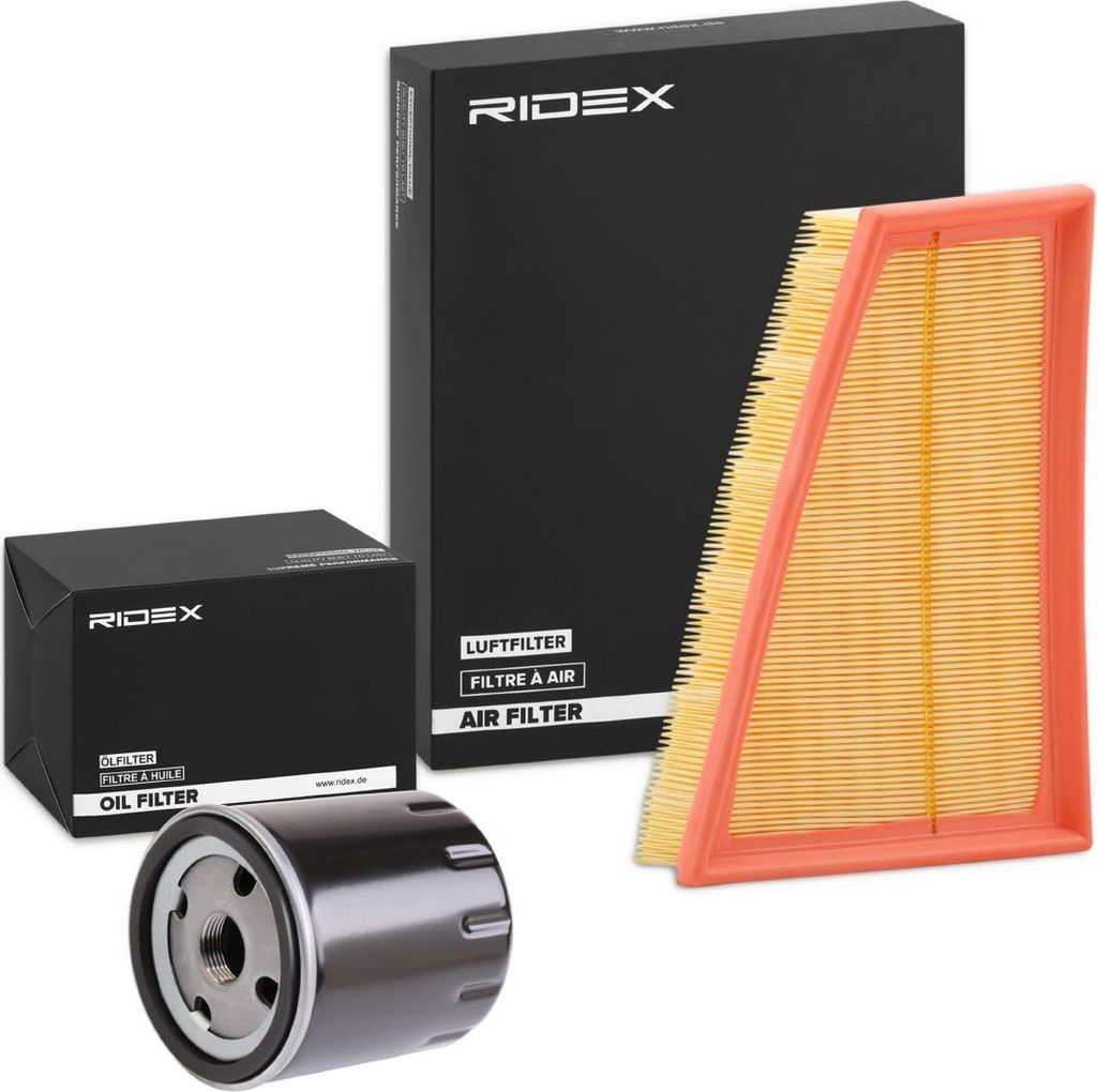RIDEX Filterset Inspektionspaket Filtersatz für VW Caddy III Kombi (2KB, 2KJ, 2CB, 2CJ) für SEAT Leon Schrägheck (1M1) passend für PEUGEOT 306 ...