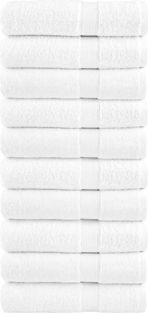 10 Asciugamani Professionali SOLUND Bianchi 50x100 600g/m² OEKO-TEX