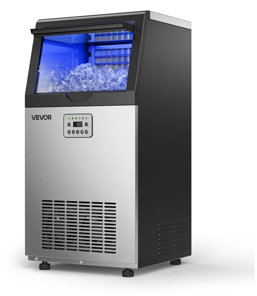 Machine à glaçons encastrable inox pour réceptions et cocktails