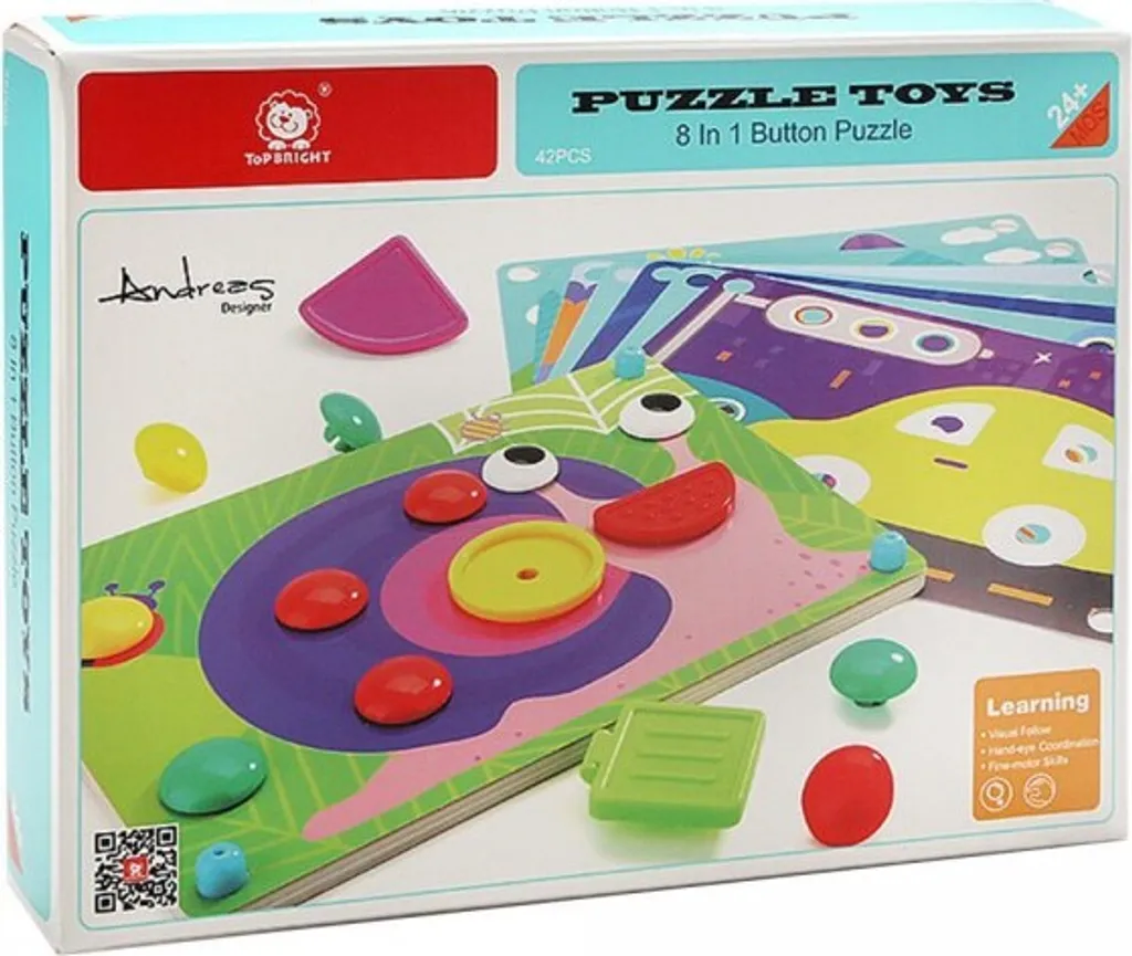 Jeu éducatif de mosaïque de boutons créatifs pour éveil des enfants