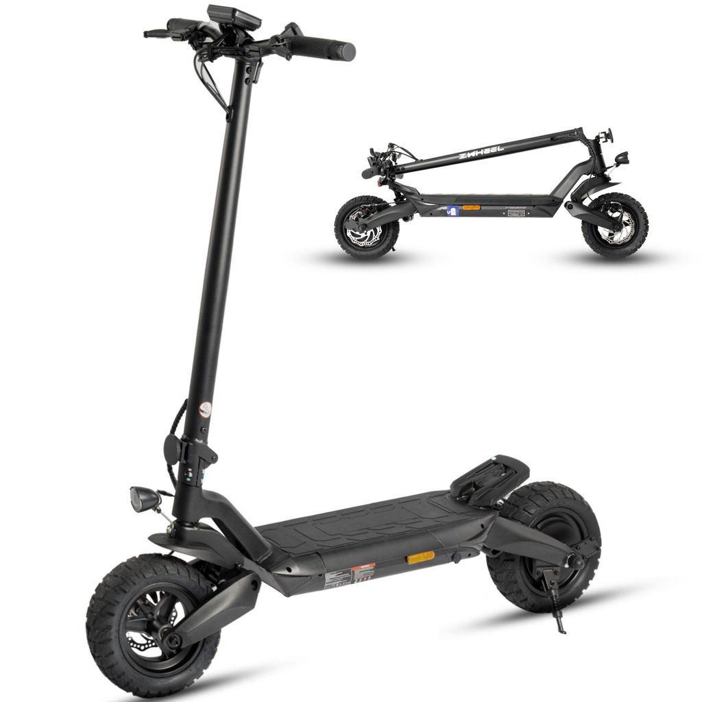 E-Scooter 10 Zoll klappbarer E-roller mit ABE, 48V 720 Wh, max. 60km 500 W, 20 km/h, (mit Blinker, mit ABE, doppelte Federung und Scheibenbremsen)