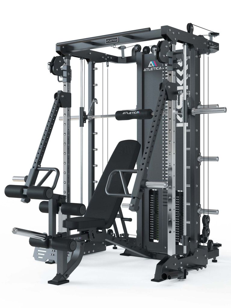 ATLETICA KSK Multipresse Set | TARGET | Set aus KSK Multipresse inkl. Jammer Arms und Leg Press & B2 Hantelbank mit Optionen für Arm- und Beintrai...