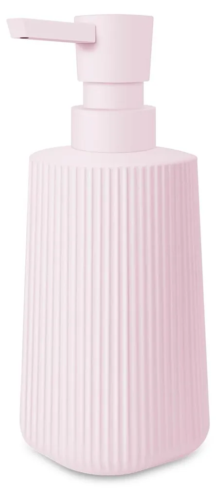 Distributeur de savon pour cuisine et salle de bains verre rose 1pc