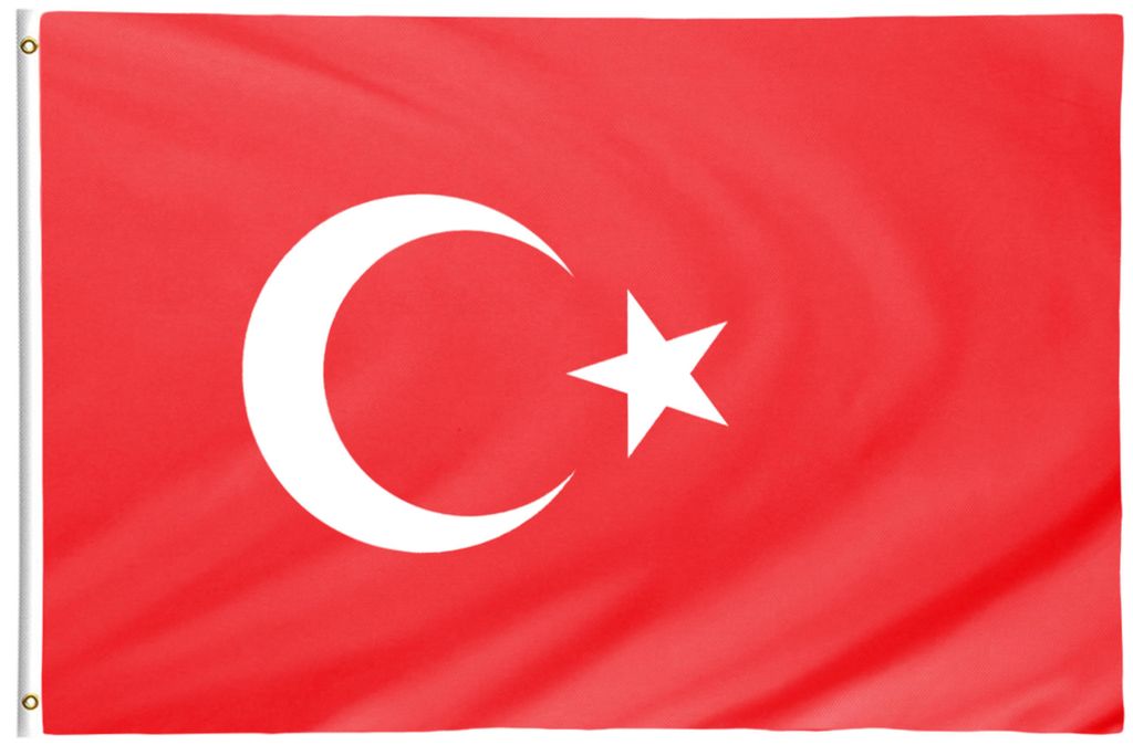 INQUARK 90 x 150 cm Türkei Flagge mit zwei Metallösen Produktbild 