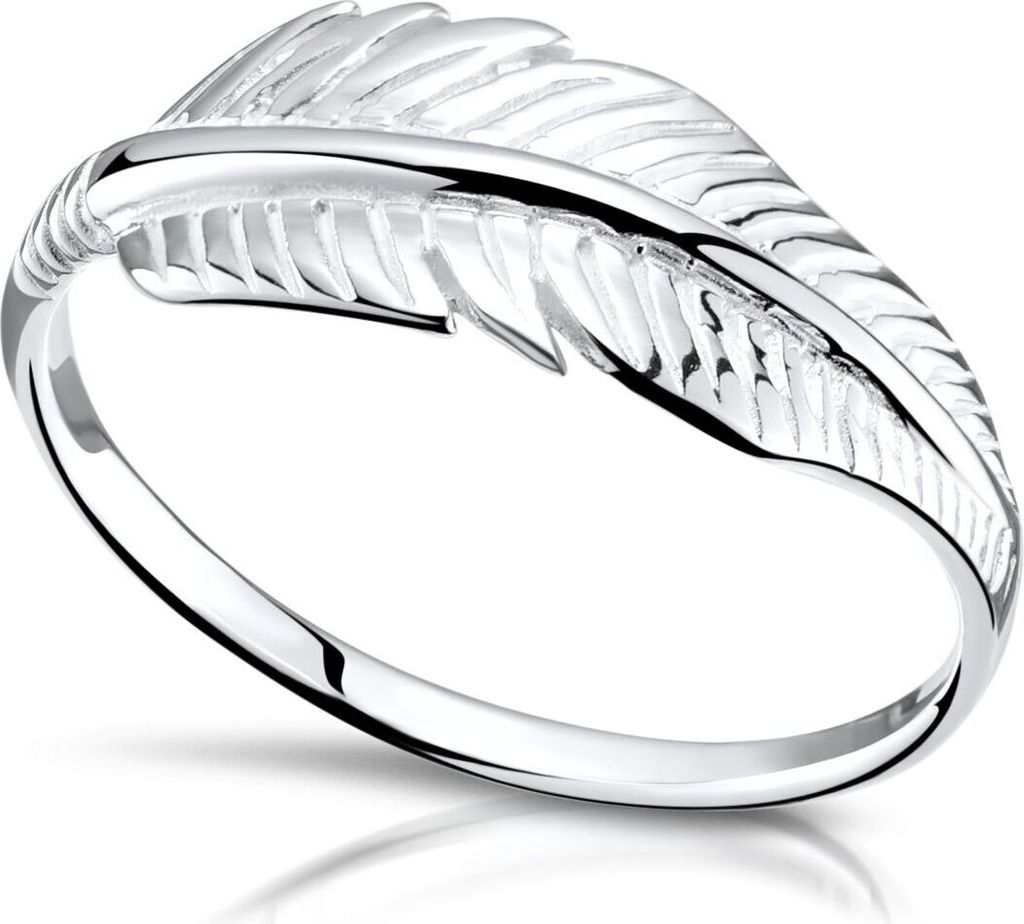 MATERIA Feder Ringe Damen Silber 925 - Silberring Natur Produktbild 