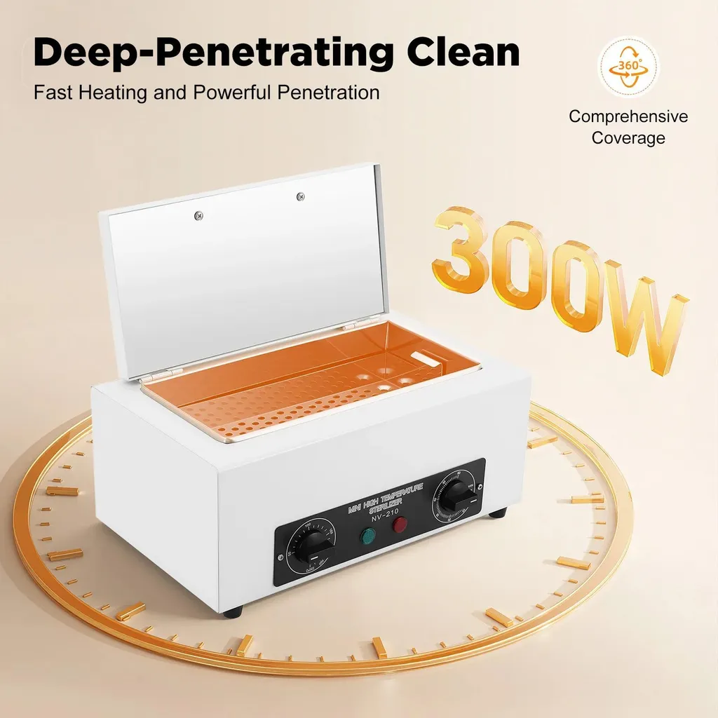 Appareil de stérilisation à chaleur sèche compact 220°C pour prothésiste
