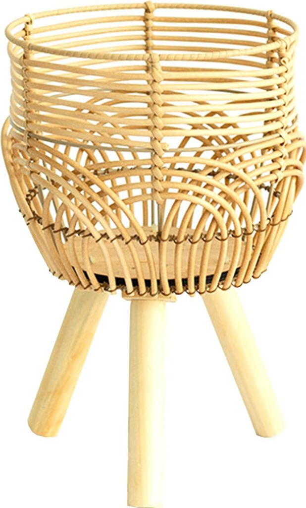 Bambus-Blumenkorb, gewebte Blumenvase, Pflanzenständer aus Holz, Zimmerpflanzenständer, Bambus-Pflanztopf, Pflanzgefäße für Zimmerpflanzen, Pf...