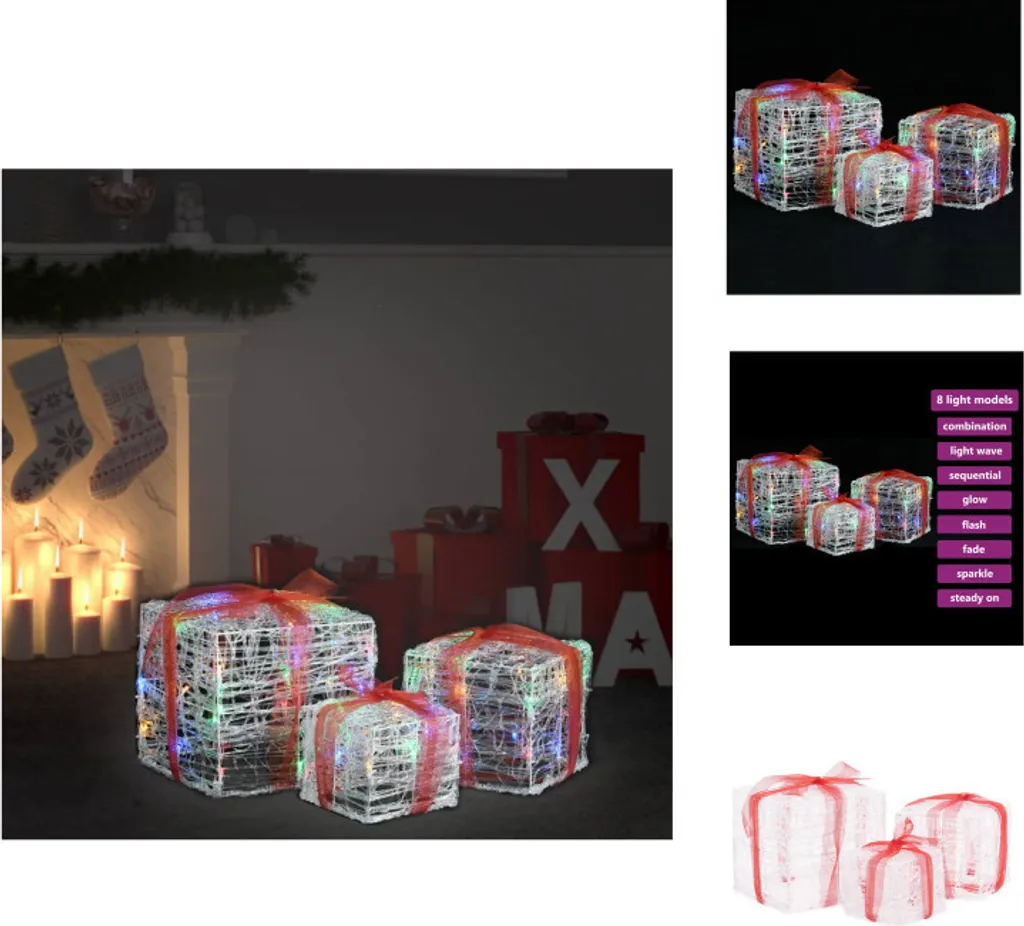 Boîtes Cadeaux LED Noël Multicolores - Finissez-en avec le Pied de Sapin Vide