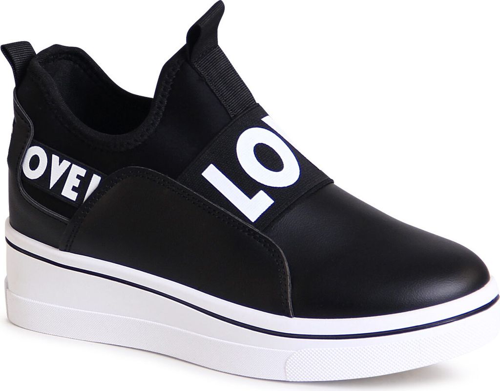 topschuhe24 2730 Damen Keilabsatz Sneaker Plateau Slipper, Farbe:Schwarz, Größe:36 EU