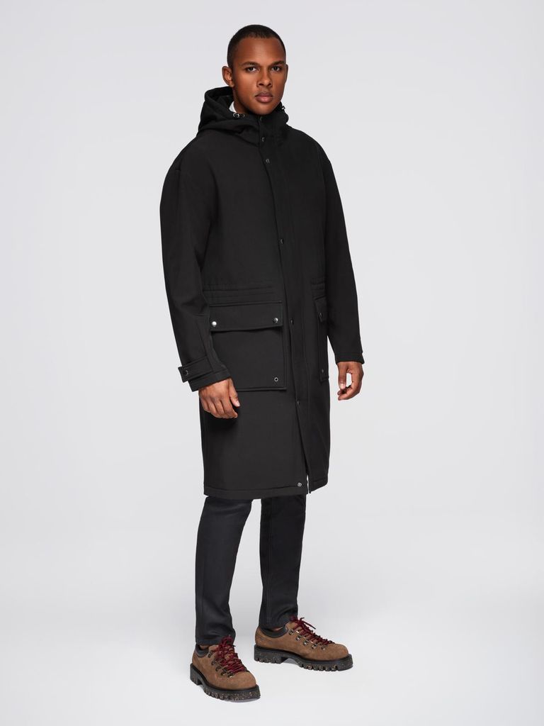 Ombre Clothing Parka für Männer Uku schwarz L
